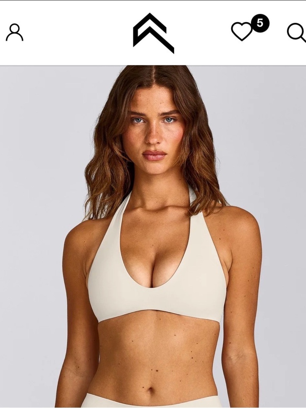 ONER softmotion halter neck sports bra marshmallow
